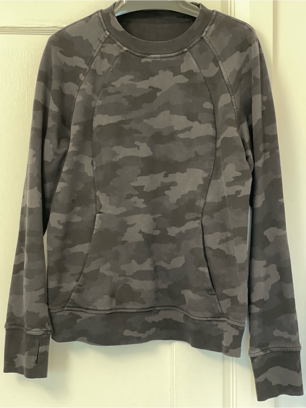 lululemon athletica Gray Camouflage Crewneck Sweatshirt